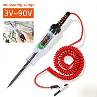 6V/12V/24V Automotive Circuit Test Pen LED Digital Voltage Display Long Probe Circuit Detector Check Vehicle Circuit Telescoping