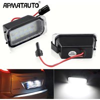 2Pcs LED License Plate Light Lamp For Ford Mondeo Kuga Fiesta Focus DA3 5D DYB Grand C-Max S-Max Focus Galaxy For Jaguar XF XJ