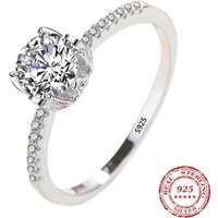 Luxury 925 Sterling Silver Classic Ring for Women jewelry Hollow ball edge diamond crown 80ct imitation diamond women's ring
