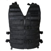 SOETAC Molle Tactical Vest Outdoor Combat Mesh Vests CS Game Duty Training Fishing Jacket Hunting Vest Zipper