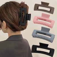 New Women's Hair Claw Simple Style Solid Color Big Hair Claw Clips Square Hair Clips Rectangle Fashion Hair Accessories Gifts