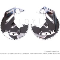 Motorcycle Chrome Brake Disc Rotors Covers With Red Blue White LED Light For Honda GOLDWING GL1800 2001-2017 F6B 2013-2017