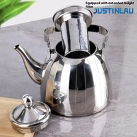 1/1.5/2L Tea Pot Stainless Steel Kettle with Filter Large Capacity Flower Teapot Suitable for Gas Stove Electric Ceramic Furnace