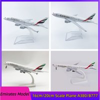 16cm/20cm Air Emirates Airlines B777 A380 Airplane Model Metal Scale Toy Plane Collectible Aircraft Kids Toys For Boy