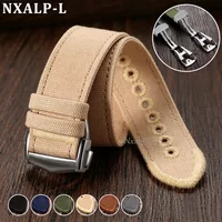 Sailcloth Watch Strap 20mm 22mm for Omega for Rolex Nylon Canvas Bracelet Men Women Military Sports Watchband Folding Buckle