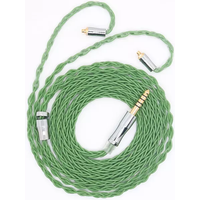 XINHS 8 Cores 5N OCC Green Gray Candy Cable 3.5/2.5/4.4mm PLUG with MMCX/0.78mm/ QDC/TFZ