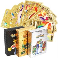 55pc English card Charizard Gold Foil Cards Golden Letters English Spanish Game Card Metalicas Vmax Gx Series Gift