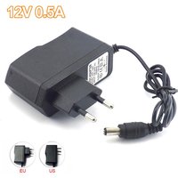 AC To 100-240V DC 12V 0.5A 500mA Camera Power Adapter Supply Charger Charging Adapter For LED Strip Light 5.5mmx2.1mm L19