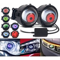 3-calowe dynamiczne reflektory samochodowe LED z efektem 3D Devil Eye, zestaw reflektorów LED do modyfikacji samochodów, akcesorium oświetleniowe Eagle Eye, tryb 6/33.