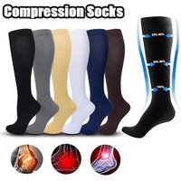 Unisex Anti-Fatigue Varicose Veins Compression Socks for Golf Rugby Running Hiking Travel & Driving for Men & Women