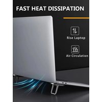 2-16PCS Foldable Laptop Stand Portable Metal Desktop Holder for Laptop Tablet and Phone Adjustable Stand for Work and Gaming
