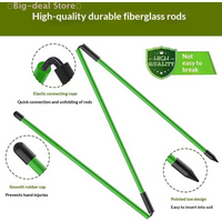 【M】Golf Alignment Sticks 2 Sets Alignment Practice Rods Collapsible 7 Colors Golf Alignment Sticks Golf Swing Training Tools