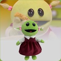 Nanalan Mona Little Girl Plush Doll Green Alien Cute And Soft Cartoon Pillow Doll Room Decoration For Children's Birthdays Gift