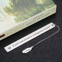 Metal Bookmark Tell Book Marks for Books Separator Books Stainless Steel Lettering Slogan Readers Collection Korean Stationery