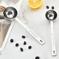1/2PCS Stainless Steel Coffee Scoop, Tablespoon Measuring Spoon Long Handle Coffee Spoon for Kitchen Cafe Making.