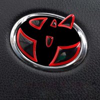 1X For Toyota Camry Corolla Crown Auris C-HR Protective Decoration Car Steering Wheel Front Rear Emblem Badge Logo Sticker