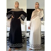 Eid Embroidery Muslim Dress for Women Party Dresses Jalabiya Morocco Dubai Long Robe Arab Ramadan Kaftan Islam Vestidos Largos