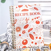Mr.Paper 52 Sheets Spiral Recipe Book Cooking Journal Kitchen Organizer Notebook for Healthy Meal Planning