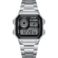 G-SHOSU Unisex 2100 Digital Sports Watch: LED Dual Display, World Time, Full-Featured, Sports-Business Style Watch