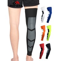 AliExpress NONE NOFOXO 1PCS Leg Compression UV Protection Knee Pads Anti-slip Sleeves Calf Protectors Knee Brace Sports Basketball Cycling