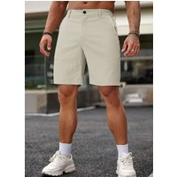 Summer Men's Solid Color Elastic Waist Casual Shorts Five Point Comfortable Fit New Arrivals