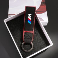 Suede Leather Car Emblem Keychain Keyring Key Chain Holder for BMW M E46 E90 E60 F30 G20 X1 X2 X3 X4 X5 X6 X7 i3 i4 i5 i7 M2 G30