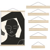 Pine Wood Magnetic Poster Hanger Natural Frame Hanger Frame Painting Photo Frame Canvas Wall Art Craft Frame Art Hanger Frame