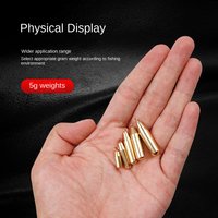 1.8g 3.5g 5g 7g 10g 12g Copper Fishing Lead fall Sports Gold Copper Alloy Brass Sinker Sharped Fishing