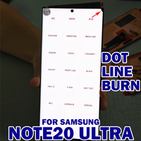 Note20Ultra Dot Line Burn NOTE20 ULTRA Sale Origin Pulled Parts Defective Display SUPER AMOLED For Samsung Single Display Screen