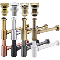 Bathroom Sink Bottle Trap Wash Basin Waste Siphon Pipe Kits Toilet Deodorization Insect Stopper Bathroom Drain Fittings 9 Colors