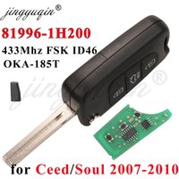jingyuqin Flip Remote Car Key Fob 433MHz FSK ID46 for Kia Soul Ceed 2007 2008 2009 2010 2011 2012 81996-1H200 OKA-185T Ce0682