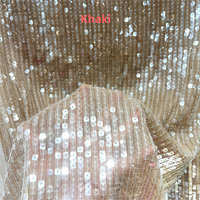 5mm Square Sequin Embroidered Mesh Fabric for DIY Sewing Clothing Fashion Designer Fabrics Material Cloth By The Yard