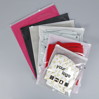 50pcs Transparent Non-woven Fabric Clothing Zipper Bags Waterproof Dustproof Packaging Bags Support Custom Logo