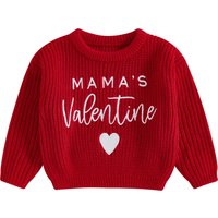 0-4years Baby Valentine Day Sweaters Long Sleeve Letter Heart Knit toddler boys and girls Jumper Pullover