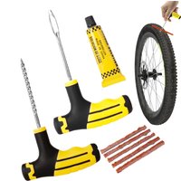 Tire Plug Repair Kit Car Plug Flats Patch Kit Fix Puncture Heavy Duty Portable Fix Tools With T-Handle Auto Accessories For