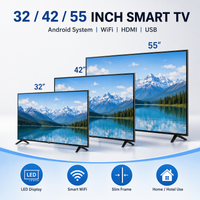 32 42 55 Inch Smart TV Android LED Television WiFi HDMI USB Full HD Home Hotel Bedroom Living Room Screen Cast TV