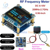 RF Frequency Meter 20MHz-2.7GHz Frequency Counter 0.96-Inch OLED Display Module Digital Signal Frequency Meter DC 8-10V