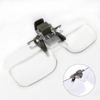 Reading Magnifying Glass with Clip 2X Acrylic Glasses Magnifier Light-weight Embroidered Loupes Needlework Crafts Vision Aids