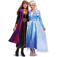 Disney Elsa Cosplay Costume Frozen Anna Uniform Outfit Women Party Princess Dress Halloween Xmas