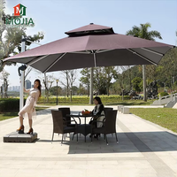 Outdoor Furniture Sunshade Garden Umbrella Aluminum 3m square Offset Parasol 10 ft Cantilever Commercial Patio Umbrella & Bases