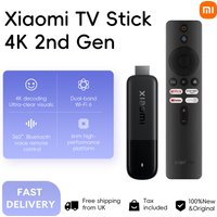 Xiaomi TV Stick 4K (2nd Gen), 4K Decoding Wi-Fi 6 Dolby Vision® & HDR10+ 360° Bluetooth Voice Remote Control Support Google TV Free Live TV