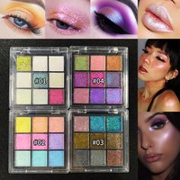 9 Color Vegan Multichrome Eyeshadow Palette Super Smooth Highly Pigment Duochrome Multichrome Eyeshadow