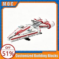 662 Parts Sci-Fi Space Battle Cruiser Model Building Blocks Assembly Educational Toy Creative Birthday Christmas Popular Gifts