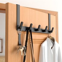 Modern Door Hook Rack, Non Perforated Door Back Hook, Hat and Bag Storage Rack, Suitable for Bathrooms, Kitchen, and Living Room