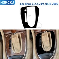 For Mercedes Benz CLS C219 2004-2009 Car Accessories Black Plastic Interior Gear Shift Panel Cover Trim Sticker Modification