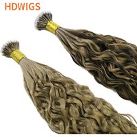 Natural Wave Nano Ring Hair Extensions Natural Real Human Fusion Hair Extensions 50 Strands Keratin Capsule Micro Beads Hair