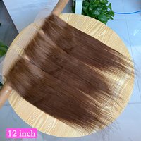 4x6 Transparent Lace Closure #4 Brown Color Straight Human Hair Deep Parting Melt Skin Invisible Lace Raw Virgin Hair For Women