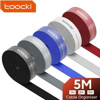 Toocki 3m 5m Cable Organizer Winder Management Under Dest Free Cut Wire Cord Management Organizers for iPhone Xiaomi Poco Cables