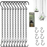 2/6PCS Hanging Chains with S Hooks, Long Chains with Clips, Adjustable Chains Hanger for Plant, Sign, Bird Feeder, Wind Chime
