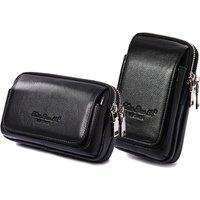 Männer Echtes Leder Taille Fanny Pack Gürtel Tasche Geldbörse Zigarette ID Karte Halter Tasche Pouch Bum Handy/Handy fall Abdeckung Taschen